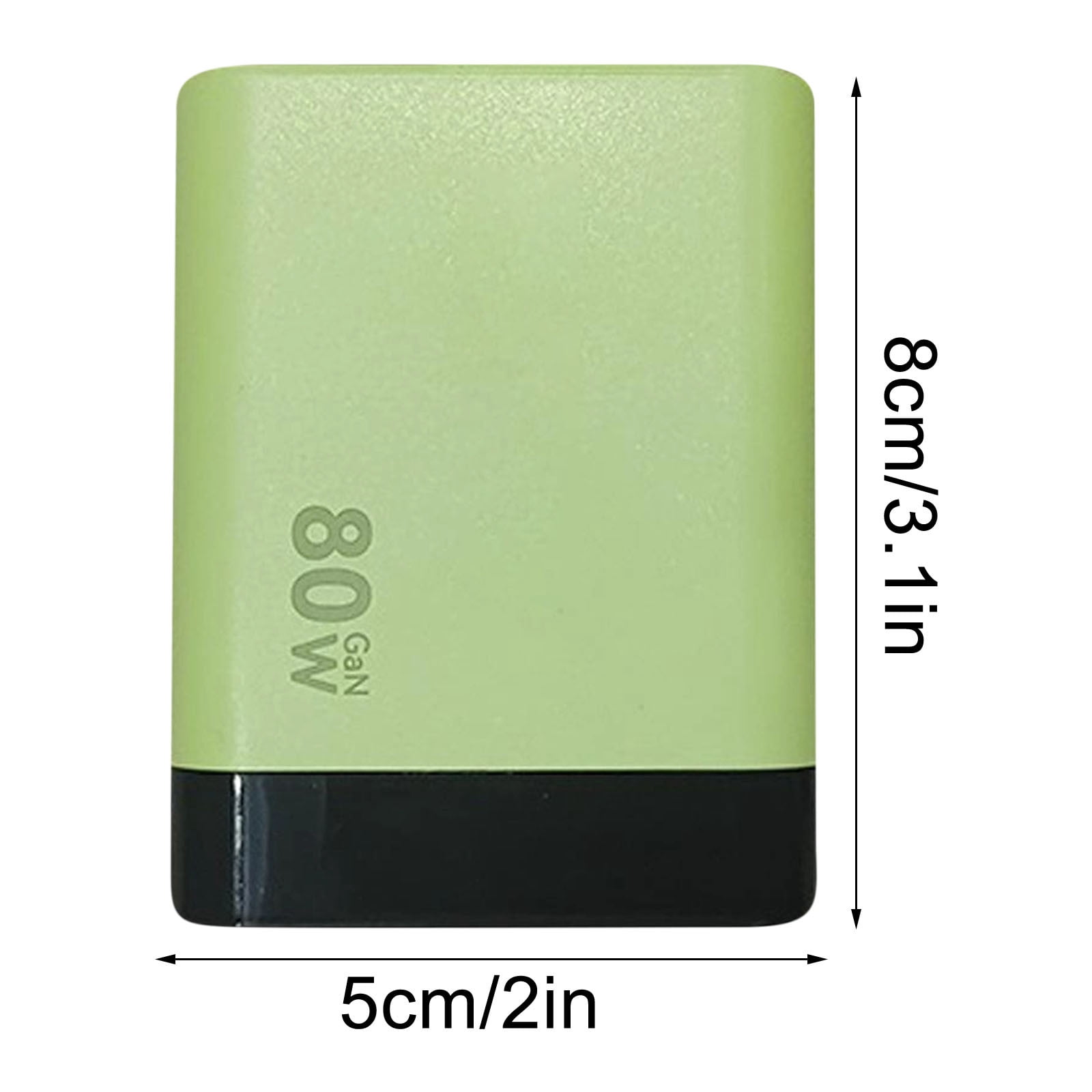 3 in 1 Wall Chargers, Retractable 80w Max, Scalable 80w Max Fast Charger Module with Type-C Cable and 2 USB Ports (Green, 1 Pack)