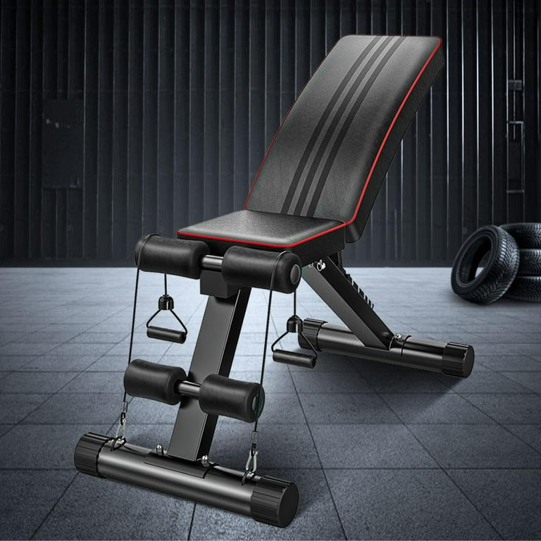 Delfy Adjustable Weight Bench Utility Weight Benches for Full Body Training Foldable Decline Bench Tilt Press for Home Gym