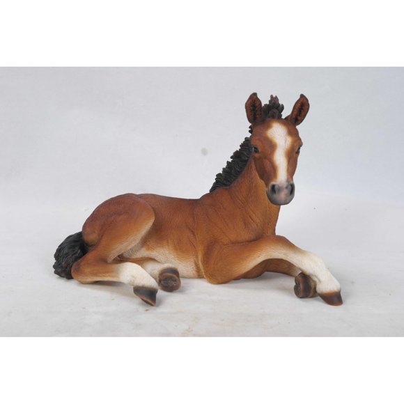 Estatuine Hi-Line Gift Ltd., de poliresina, para colocar un caballo o potro