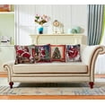 thumbnail image 5 of Violet Linen Seasonal Xmas Christmas Holiday Bliss Pattern, Polyester Tapestry Jacquard , Santa's Sleigh Ride, 18 Inch x 18 Inch, Decorative Throw Pillow Cover, 5 of 5