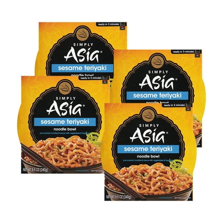 Asian Sesame Noodles - (4 Pack) Simply Asia Sesame Teriyaki Noodle Bowl, 8.5 oz
