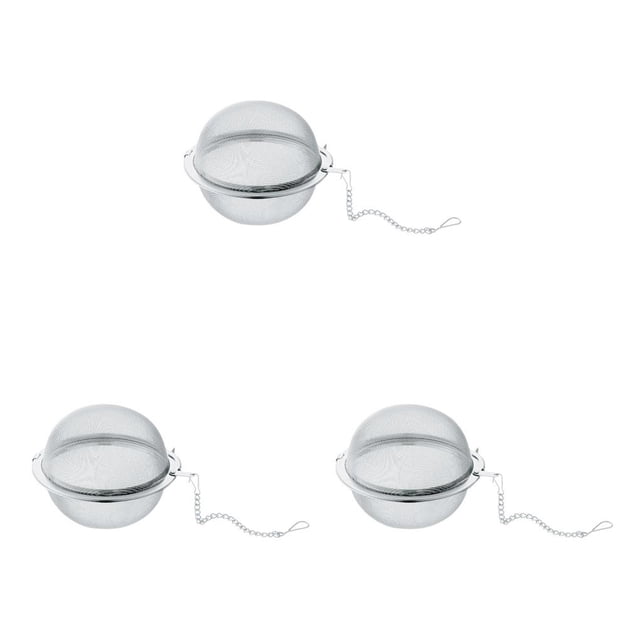 tamizeot Fine Mesh Stainless Steel Tea Infuser Reusable Teapot Kettle Loose for Leaf Strainer Diffuser Small Filter Household 4.5cm 3Set