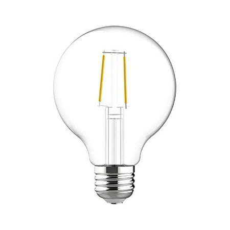 

GE Refresh HD Globe Dimmable LED Light Bulbs G25 Globe Light Bulb (40 Watt Replacement LED Light Bulbs) 350 Lumen Medium Base Light Bulbs Daylight Clear Finish 1-Pack LED Bulbs