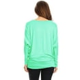 thumbnail image 3 of Women's Boat Neck 3/4 Dolman Sleeve Basic Top Regular & Plus Size Made in USA, 3 of 3