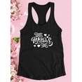thumbnail image 3 of Mothers Day White Text Racerback Tank Women -Image by Shutterstock, Female XX-Large, 3 of 4