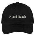 thumbnail image 1 of Trendy Apparel Shop Miami Beach City Embroidered Low Profile 100% Cotton Adjustable Cap, 1 of 2