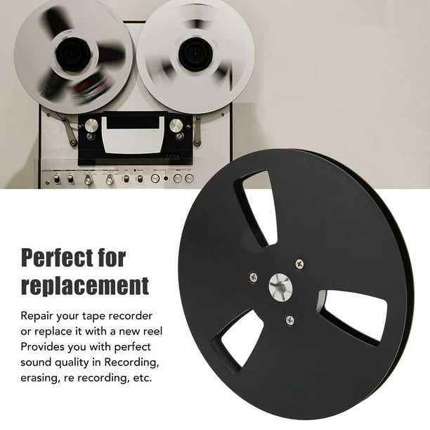 Recording Take-Up Reel, 3-Hole Aluminum Alloy Opening Machine Part 1/4 5  Inch Empty Tape Reel for Open Reel Tape Player (Black): : DIY &  Tools