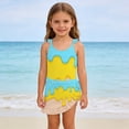 thumbnail image 2 of Toddler Girls 2 Piece Swimsuit Ice Cream Print Ruffle Skirted Bathing Suit Cute Summer Beach Pool Swimwear Set Size 4-8Y Sky Blue, 2 of 6