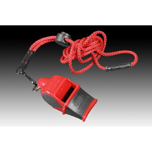 Fox 40 Sonik Blast CMG Marine Whistle with Breakaway Lanyard Red/Black