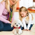 thumbnail image 6 of CSSAD 2025 New 8-inch Simulating Puppies with Red Bow, Pet Dog Plush Doll White Teddy Dog, Children's Birthdays Holiday Gift Boys and Girls Toys, 6 of 6