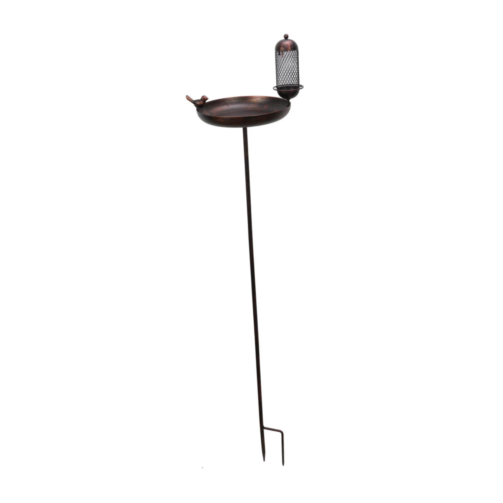 simhoa Bird Bath Birdfeeder Metal Ornament Spa with Pile Decoration Water Bowl Bird Bath Bird Feeders for Lawn Outdoors in The Back Terrace