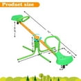 thumbnail image 2 of 360 Degree Rotation Outdoor Kids Spinning Seesaw - Swivel Teeter Totter Playground Equipment for Backyard Fun, 2 of 5