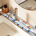 thumbnail image 2 of Yayeee Faucet Mat for Kitchen Sink 14.7" Diatomite Long Splash Guard Pad, Orange Hand Drawn Sailboats, 2 of 7