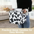 thumbnail image 3 of 4 PCS Cow Print Storage Cubes,11 x 11 x 11 Inches Storage Basket Cow Storage Box with Handles Washable Foldable Cotton Linen Fabric Storage Bins for Desktop Closet Shelf Organizer Containers, 3 of 6