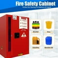 thumbnail image 2 of Flammable Safety Cabinet, 12 Gallon Galvanized Steel Flammable Liquid Storage Cabinet, for Commercial Industrial ,Red, 2 of 7