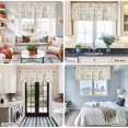thumbnail image 5 of Green Spring Flowers Farmhouse Short Window Curtain Valances, Vintage Leaves Country Rustic Rod Pocket Kitchen Valances for Living Room Bedroom Bathroom Cafe 42" x 12", 5 of 8