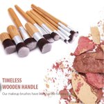 Natural Bamboo Make Up Brushes Set Makeup Brush Natural Bamboo Make Up Brushes Set Soft Powder Cream Cosmetics Brushes Kit
