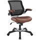 thumbnail image 2 of Modway Edge Mesh Back and White Vinyl Seat Office Chair With Flip-Up Arms - Computer Desks in Tan My Lux Decor Round, 2 of 6
