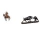 thumbnail image 1 of Letrero de escritorio Home Knight,Adorno de caballero acrílico 2D para estantería de manualidades,Estatua de escritorio,Figura decorativa de pelea de toros y osos,Colecciones de esculturas de, 1 of 8