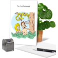 thumbnail image 3 of NobleWorks, First Photobomb - Humorous Happy Birthday Greeting Card - Funny Adam & Eve Photo, Cartoon Stationery, 3 of 5
