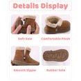 thumbnail image 6 of Baby Boots Toddler Girls Winter Boots Zipper Warm Snow Boots Toddler Shoes Size 1T-4T Brown, 6 of 6