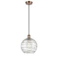 thumbnail image 4 of Innovations Lighting  Ballston Athens Deco Swirl - 1 Light 10" Cord Hung Mini Pendant Antique Brass, 4 of 4