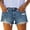 *Dark Blue, variant on Women's Ripped Cutoff Denim Shorts , High Waisted Distressed Jean Shorts For Women,Ladies' Frayed Hem Summer Shorts with Pockets,Dark Blue,S-2XL