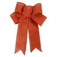 thumbnail image 1 of Christmas Tree Topper Bow, Multi-color Wreath Bows Handmade Christmas Burlap Craft Wrapping Bow, 9.4 x 7.5 Inch, 1 of 2