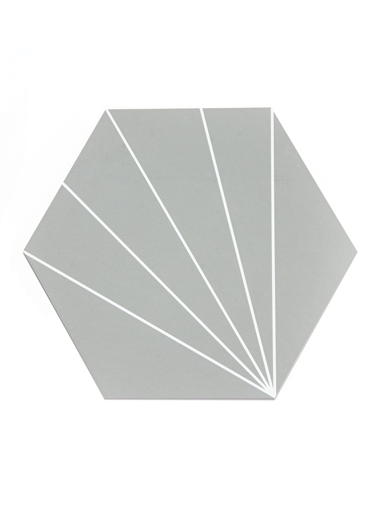 FloorPops Grey Vers Peel & Stick Hexagon Virgin Vinyl Floor Tiles