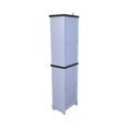 thumbnail image 5 of Farmhouse Storage Cabinet with Adjustable Shelves & Storage Drawer, Tall Linen Tower for Bathroom & Living Room – White with Black Walnut Top, Compact Design, Durable Storage Solution, 5 of 9