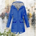 thumbnail image 2 of Imperméable à Manches Longues Imperméable à l'Eau Femmes Veste de Voyage Coupe-Vent Doublée Jaune 3XL, 2 of 5