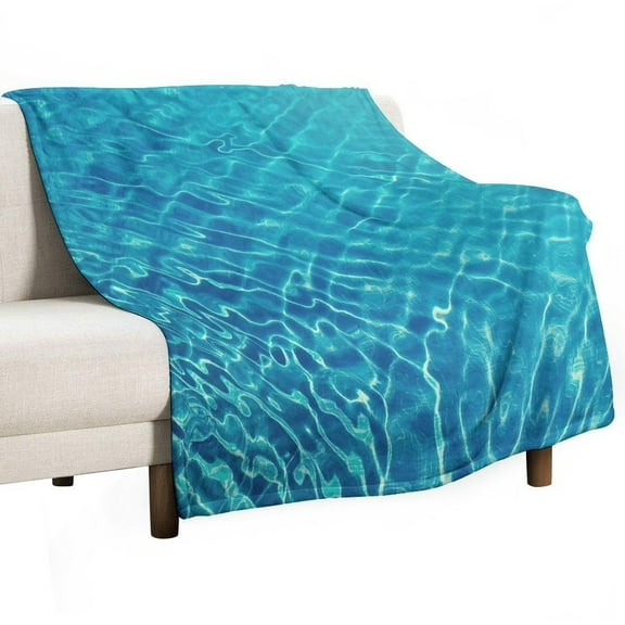 3D Ocean Seawater Beach Water Throw Blanket for Women, Men - Super Soft Plush Blanket Throw Fleece Blanket Animal Blanket