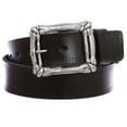 thumbnail image 4 of 1 3/4" Snap on Cowboy Curved Bone Vintage Cowhide Thick Leather Casual Jean Belt, 4 of 5