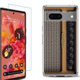 thumbnail image 1 of OneToughShield ® for Google Pixel 7a Shockproof Bumper Phone Case, with Tempered Glass Screen Protector - Guitar Amp, 1 of 4