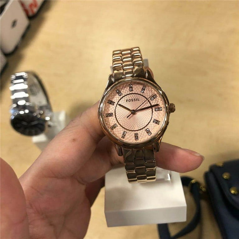 Fossil BQ1571 Modern Sophisticate Three-Hand Rose Gold-Tone Stainless Steel Watch