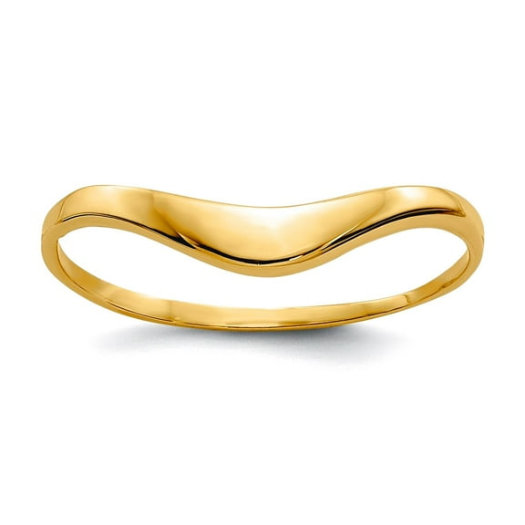 14k Yellow Gold Solid Polished Dome Ring Size 6.75 Ring for Women - 1.3 Grams