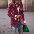 thumbnail image 2 of Xingpeng Nylon Blazer for Women Fall Long Sleeve Casual Comfort Stretch Jacket Business Relaxed Fit 2026 Brick Red S, 2 of 7