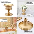 thumbnail image 4 of Efavormart 2 Pack | 6" Gold Metal Antique Roman Style Flower Table Vase Pot, Vintage Indoor Outdoor Planter, 4 of 5