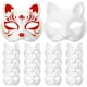 thumbnail image 1 of ColoMX Masilla en blanco de 20 piezas en blanco máscaras de gato disfraz de halloween máscara de cosplay mascarilla de gato sin pintar, 1 of 7
