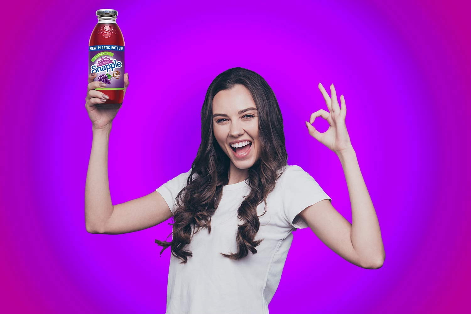 Snapple All Natural Grapeade Juice on Clearance, 16oz Bottle (Pack of 8, Total of 128 Fl Oz)