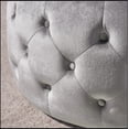 thumbnail image 4 of Upholstered Round Tufted Ottoman With Glass Top, 4 of 8