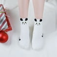 thumbnail image 4 of Peaoy 6 Pairs Fuzzy Socks for Women Girls Cute Animal Crew Socks Winter Warm Socks Slipper Socks, 4 of 8