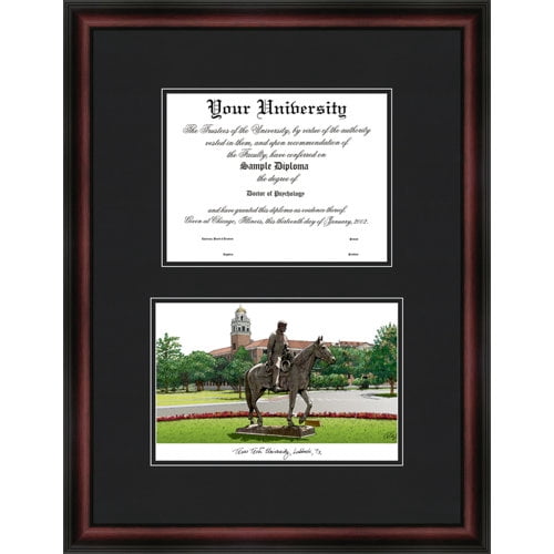 Campus Images NC993D-1411 11 x 14 in. University of North Carolina, Charlotte Diplomate Diploma Satin Mahogany Frame