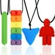 thumbnail image 1 of ADHD niños masticar cadena bebé mordedor 4 piezas bebé mordedor masticar cadena bebé mordedor para niños y adultos con dentición, autismo y TDAH esquí esquí Gafas de esquí, 1 of 5
