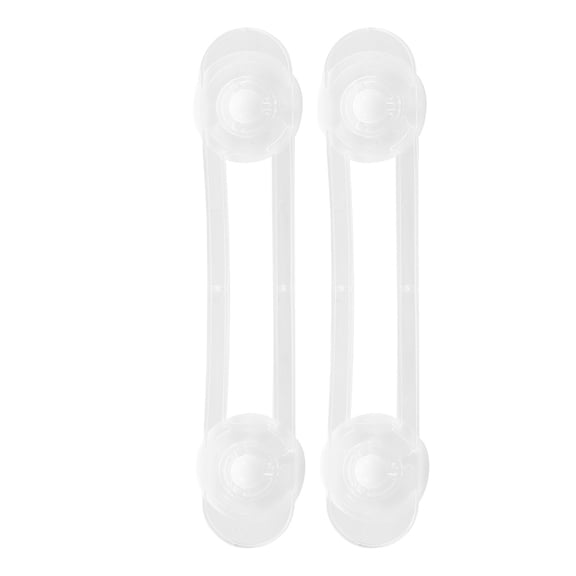 COMPUKAS 2-Pack Child Safety Cabinet Locks Transparent Soft Rubber Furniture Latches for Household Childproofing