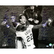 New York Mets 1986 Team-Signed Gary Carter and Ray Knight Celebration Black and White 16" x 20" Photograph