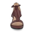 thumbnail image 6 of Journee Womens Trayle Wedge Back Heel Zip Sandals, Widths Available, 6 of 9