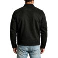 thumbnail image 4 of FchengtaiS Mens Suede Bomber Jacket Stand Collar Zip Up Wind Resistant Jacket Winter Warm Outerwear with Multi Zipper Pockets, 4 of 7