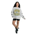 thumbnail image 3 of Women's Gameday Couture  Ash Green Bay Packers Resilience Relaxed Rhinestone Pullover Sweatshirt, 3 of 6