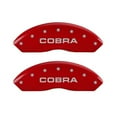 thumbnail image 3 of MGP 4 Caliper Covers Engraved Front & Rear Cobra Red finish silver ch Fits select: 2005-2009 FORD MUSTANG, 3 of 6